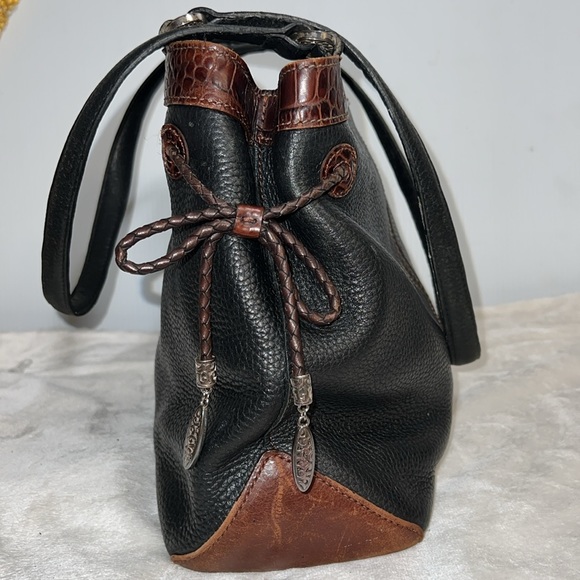 Brighton black leather hand shoulder bag 1 - Picture 3 of 13